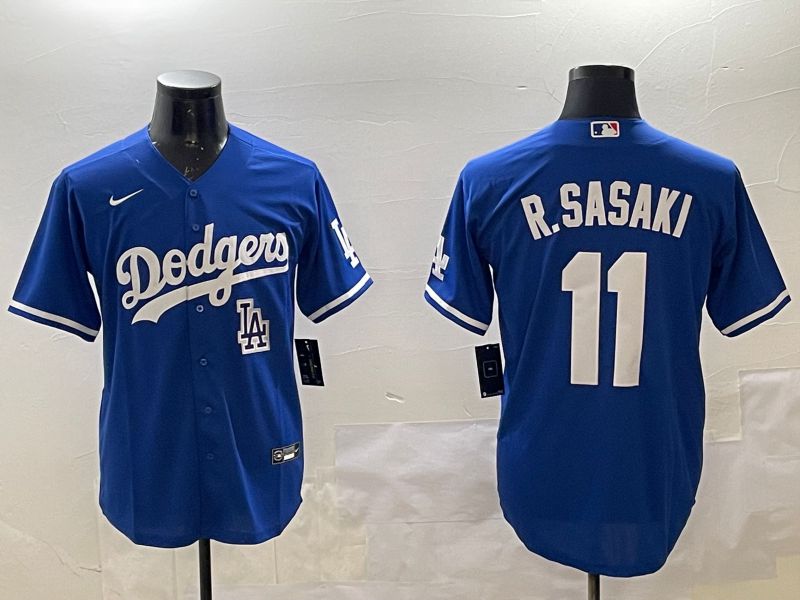 Men Los Angeles Dodgers #11 R.Sasaki Blue Game 2025 Nike MLB Jersey style 5->philadelphia eagles->NFL Jersey